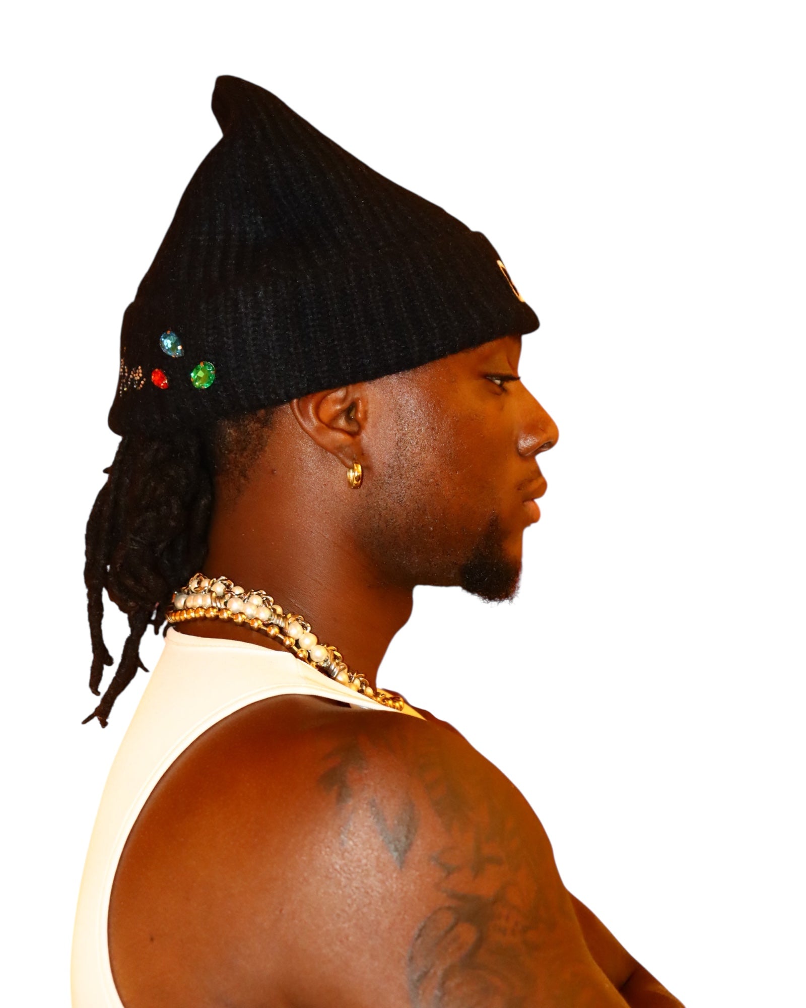 RHINESTONE EMBELLISHED BEANIE